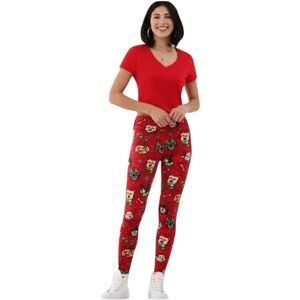 Christmas Dogs Holiday Festive Velour Leggings NWT